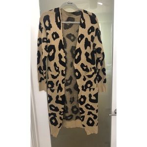 Leopard Print Long Cardigan